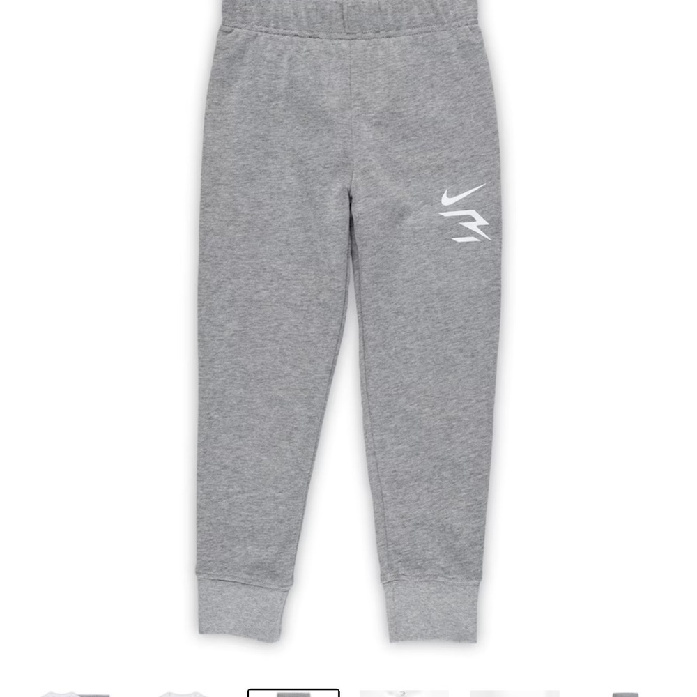 Nike 3Brand Gray Jogger Sweatpants Elastic Waistband Size L 6-7 yearsp